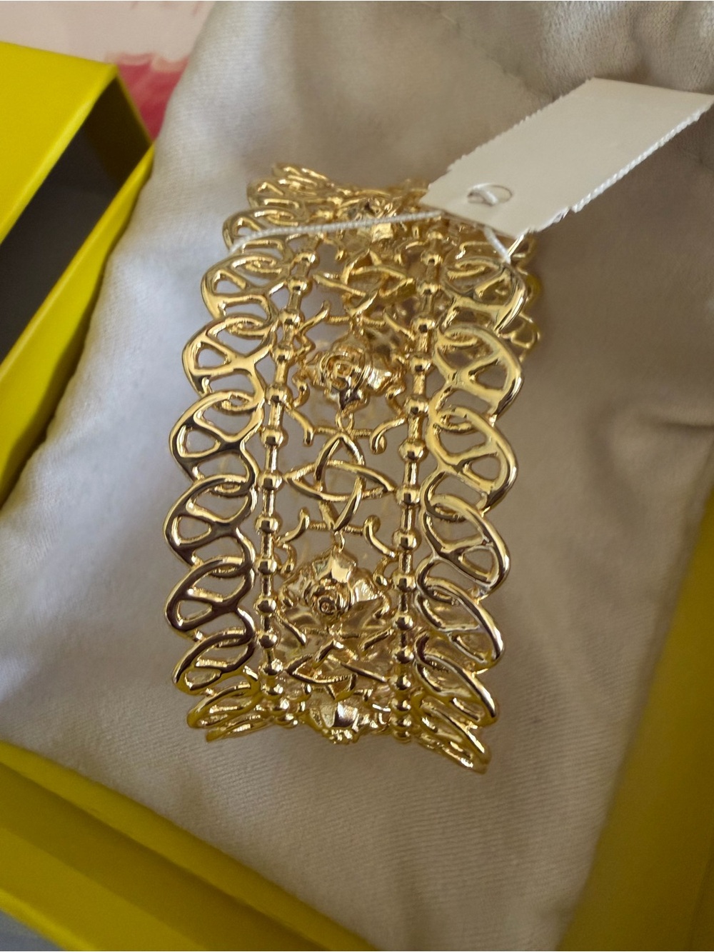 Kendra Scott Gold Filigree Rose Cuff Bracelet - Women Jewelry NWT